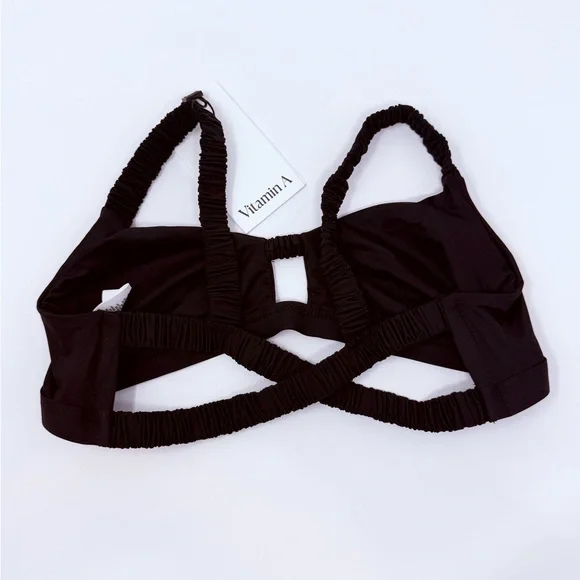 VITAMIN A Black Lennon Bralette & Zuri Bottom Bikini Set Sz M (8) - Picture 6 of 14